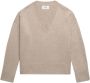 AMI Paris Trui met V-hals Beige - Thumbnail 1
