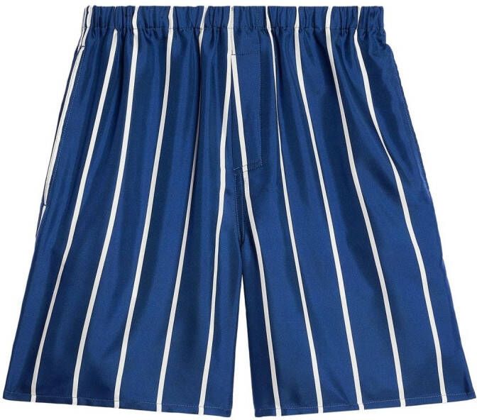 AMI Paris Zijden shorts Blauw