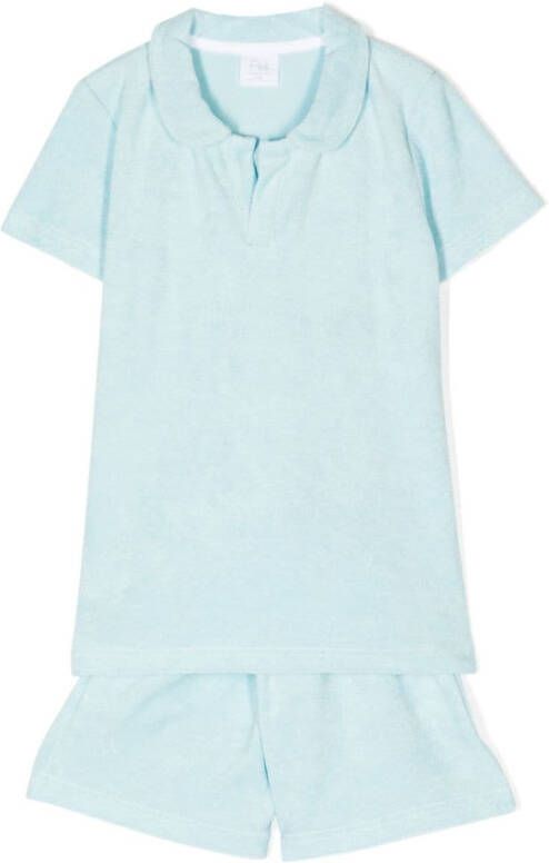 Amiki Pyjama met slabbetjes-kraag Blauw