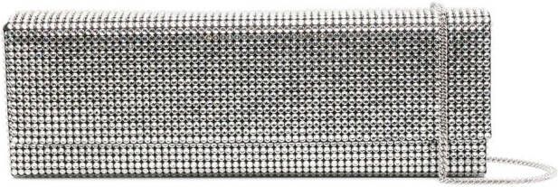 Amina Muaddi Paloma clutch verfraaid met kristallen Zwart