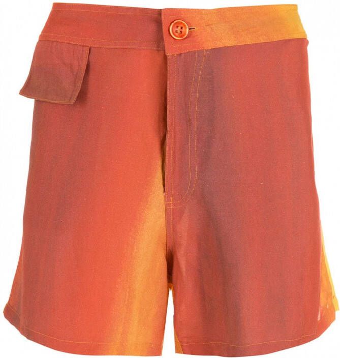 Amir Slama Bermuda shorts met print Oranje