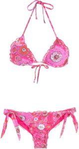 Amir Slama Bikini met bloemenprint Roze