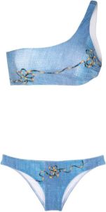 Amir Slama Bikini met borduurwerk Blauw