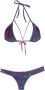 Amir Slama Bikini met graffiti-print Paars - Thumbnail 1