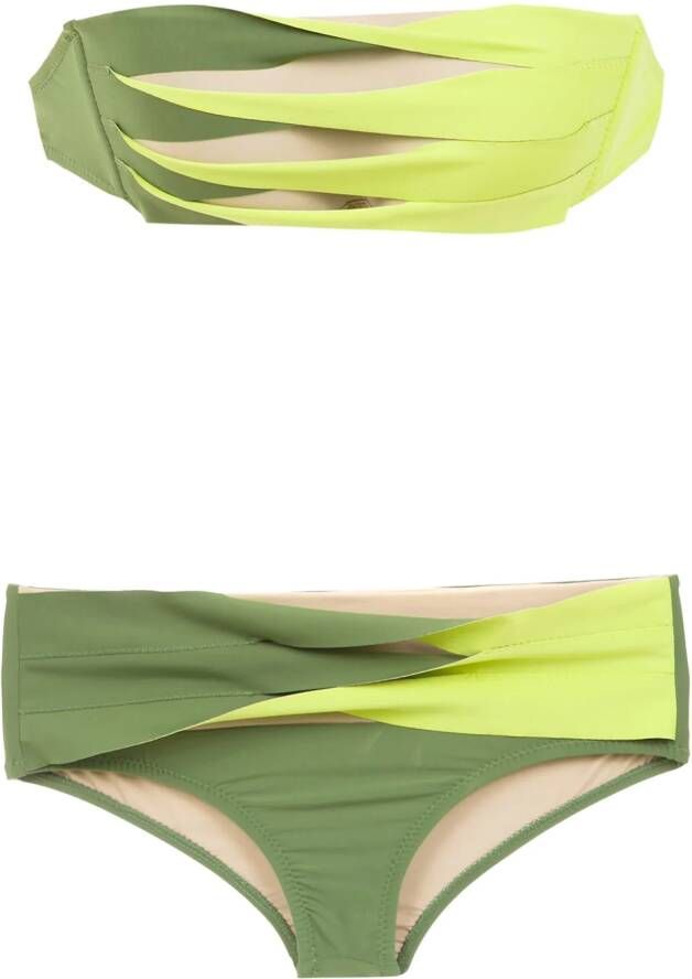 Amir Slama Bikini met vlakken Groen
