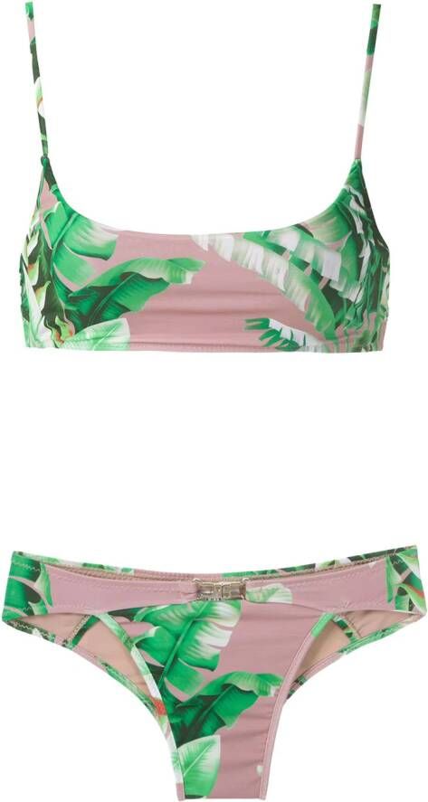 Amir Slama Bikini set met print Groen