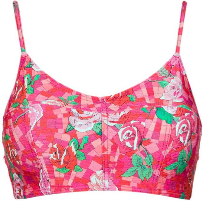 Amir Slama bikini-top met bloemenprint Roze