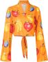 Amir Slama Blouse met fruitprint Oranje - Thumbnail 1