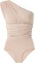 Amir Slama Bodysuit met ruches Beige - Thumbnail 1