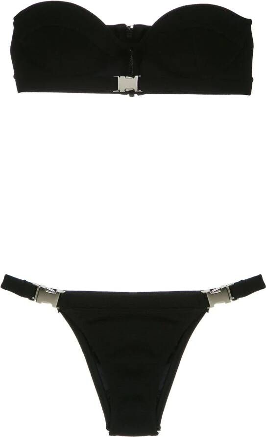 Amir Slama buckles bikini set Zwart