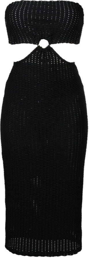 Amir Slama Midi-jurk met uitgesneden detail Zwart