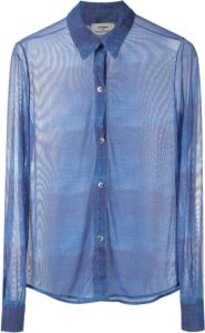 Amir Slama Doorzichtige blouse Blauw