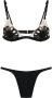 Amir Slama Bikini met bloemenapplicatie Zwart - Thumbnail 1