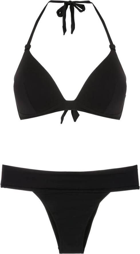Amir Slama Gestrikte bikini Zwart