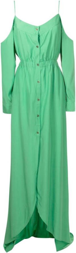 Amir Slama Maxi-jurk met open schouders Groen