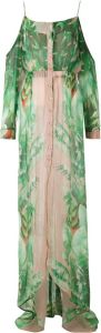 Amir Slama Maxi-jurk met print Groen