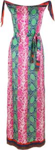 Amir Slama Maxi-jurk met slangenprint Veelkleurig
