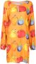 Amir Slama Midi-jurk met fruitprint Oranje - Thumbnail 1