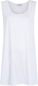 Amir Slama Mouwloze T-shirtjurk Wit