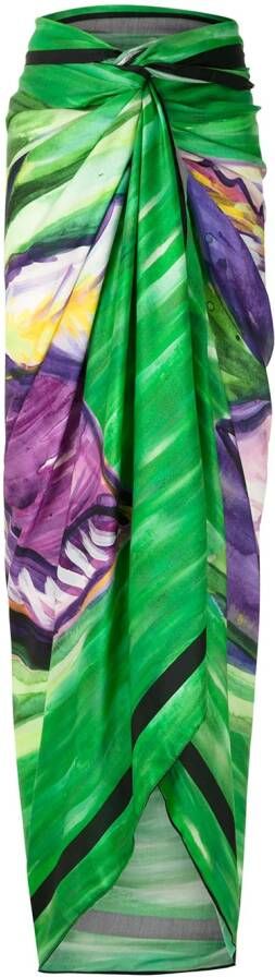 Amir Slama Oversized rok Groen
