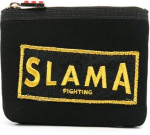 Amir Slama Portemonnee met geborduurd logo Zwart
