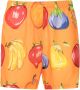 Amir Slama Shorts met elastische tailleband Oranje - Thumbnail 1