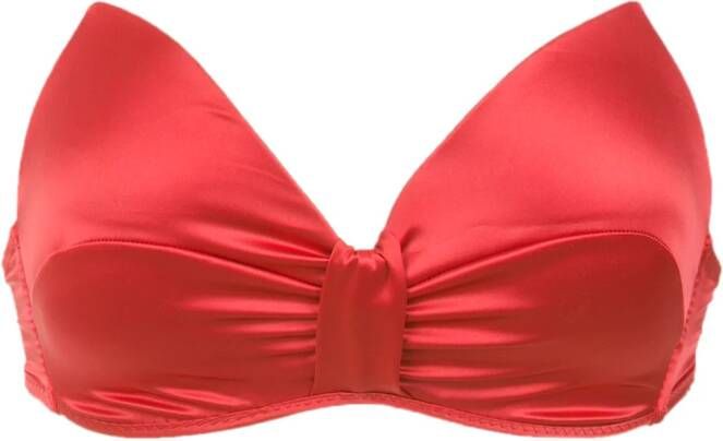 Amir Slama strapless cropped top Rood