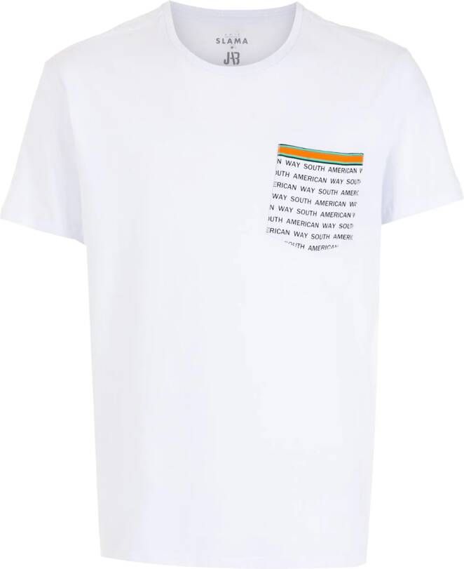 Amir Slama T-shirt met tekst Wit