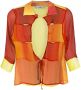 Amir Slama Zijden blouse Oranje - Thumbnail 1