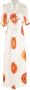 Amir Slama Maxi-blousejurk met print Wit - Thumbnail 1