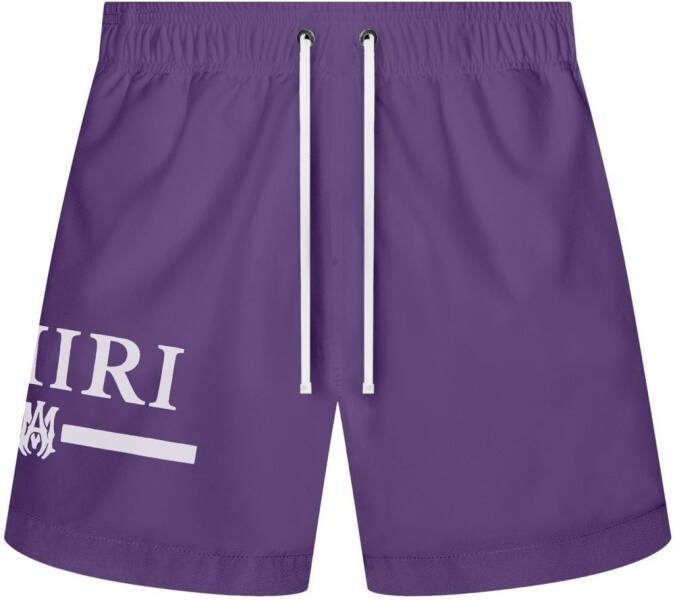 AMIRI Zwembroek met logoprint Paars
