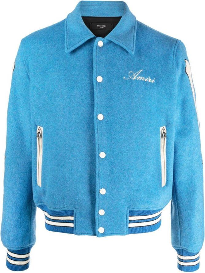 AMIRI Bomberjack van wolmix Blauw