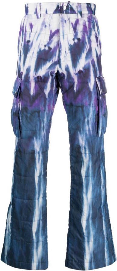 AMIRI Broek met tie-dye print Paars