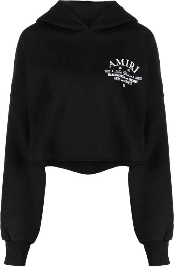 AMIRI Cropped hoodie Zwart