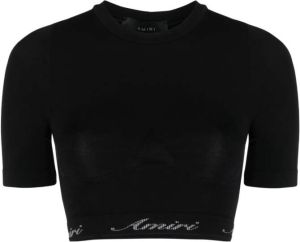 AMIRI Cropped T-shirt Zwart