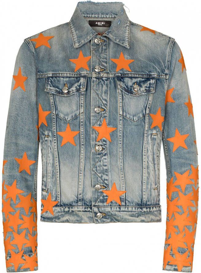 AMIRI Denim jack Blauw