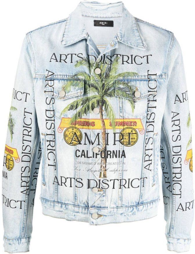 AMIRI Denim jack Blauw
