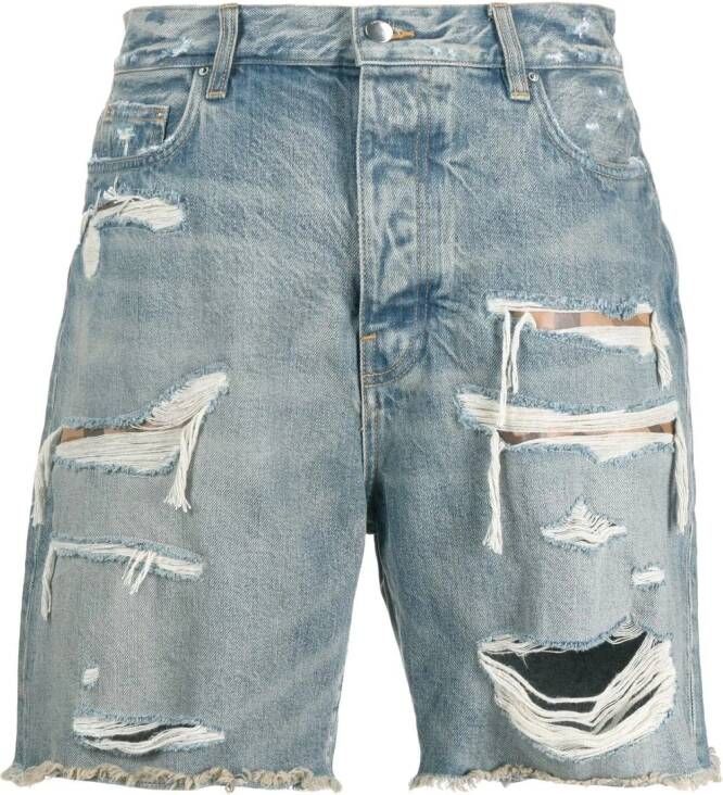 AMIRI Gerafelde shorts Blauw