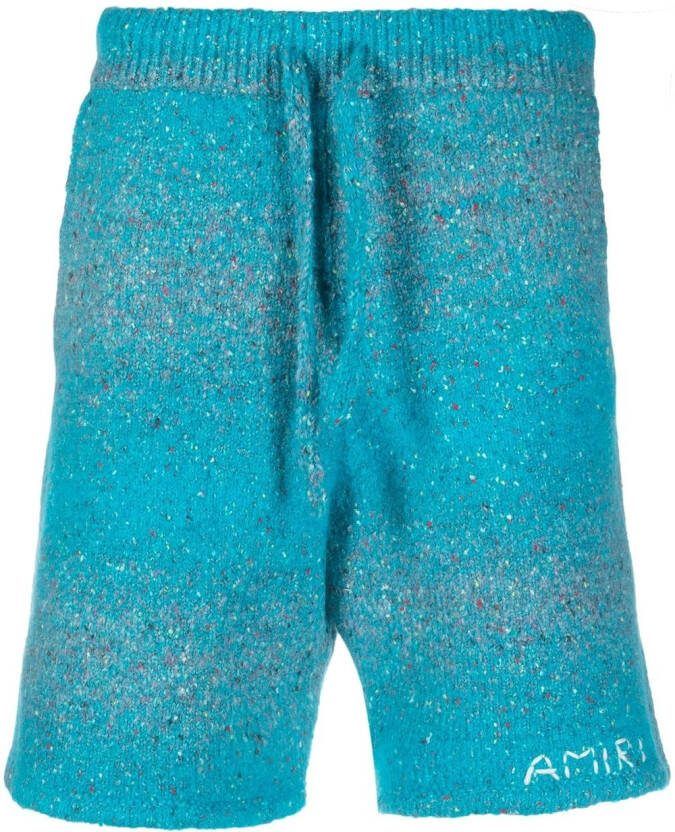 AMIRI Shorts met geborduurd logo Blauw