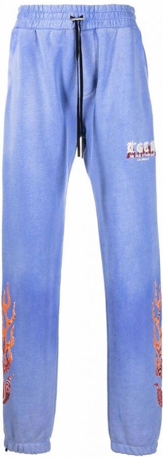 AMIRI Trainingsbroek verfraaid met vlammen Blauw
