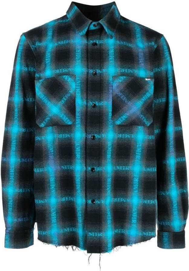 AMIRI Geruit overhemd Blauw