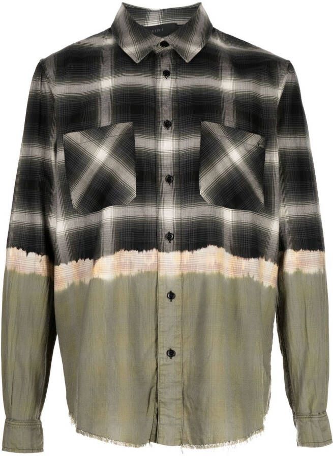AMIRI Geruit overhemd Zwart