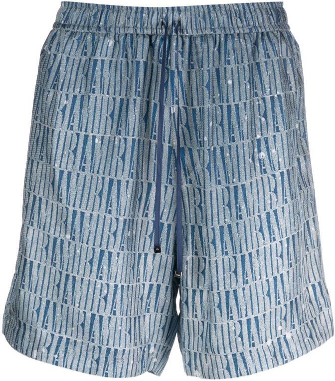 AMIRI Shorts met trekkoord Blauw