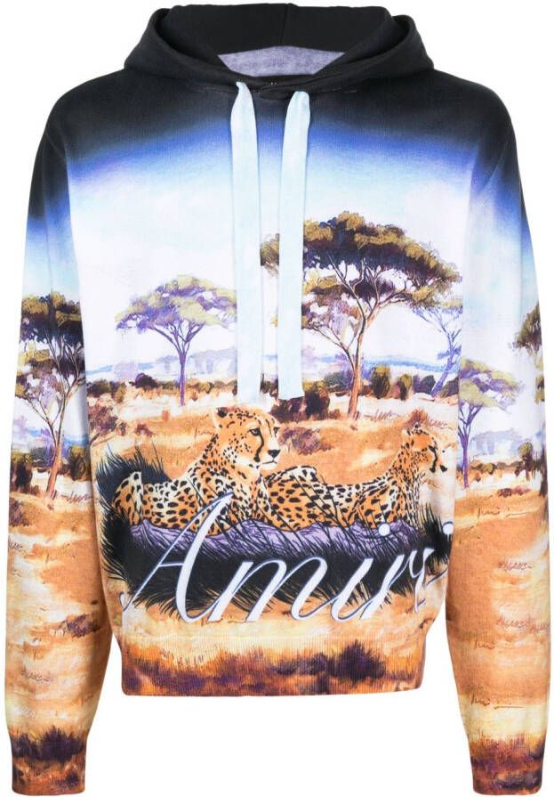 AMIRI Hoodie met print Blauw