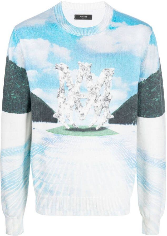 AMIRI Intarsia trui Wit
