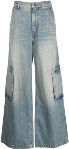 AMIRI Jeans met stonewashed-effect Blauw