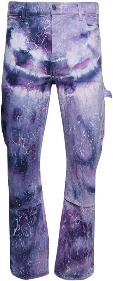 AMIRI Jeans met tie-dye Paars