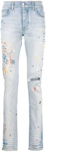 AMIRI Jeans met verfspatten Blauw