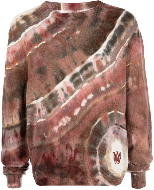 AMIRI Kasjmier trui met tie-dye Rood
