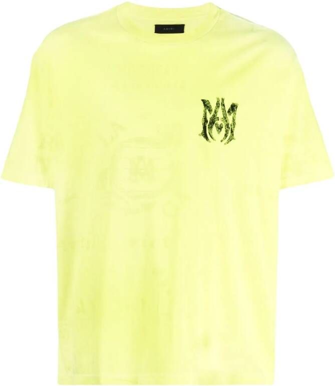 AMIRI Katoenen T-shirt Geel